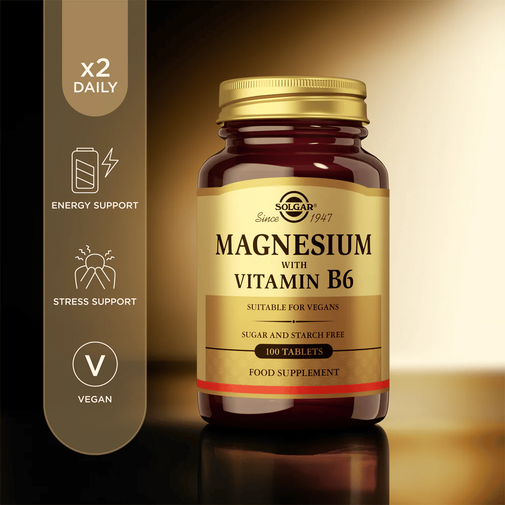 Solgar Magnesium With Vitamin B6 Tablets 100's