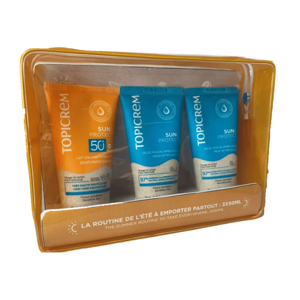 Topicrem Sun TRAVEL KIT (Sun milk + Fresh gel + Shower gel 3x50ml)