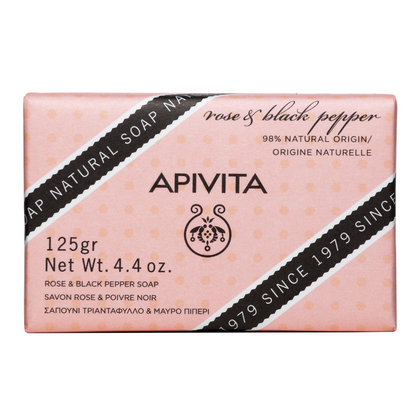 Apivita Rose & Black Pepper Soap 125G