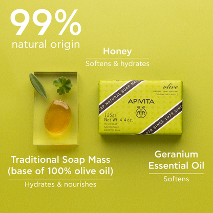 Apivita Natural Soap Olive Oil 125G