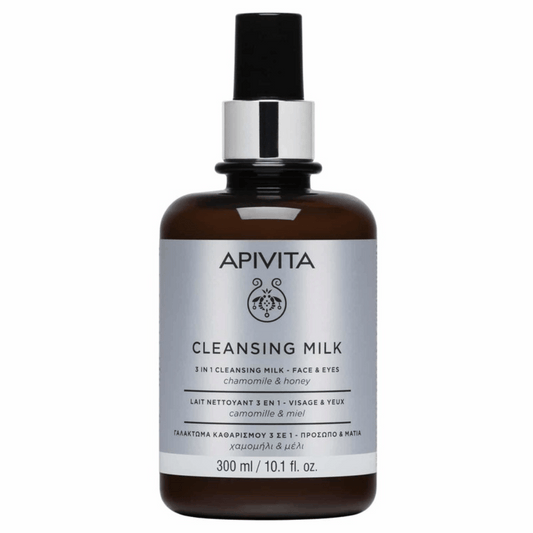 Apivita 3 in 1 Cleansing Milk 300ml – Face & Eyes