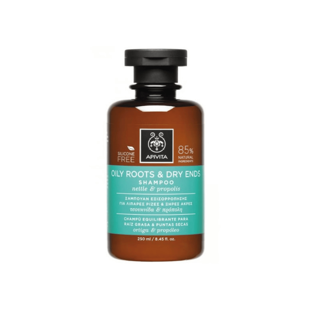 Apivita Oily Roots & Dry Ends Shampoo, Nettle & Propolis 250ml