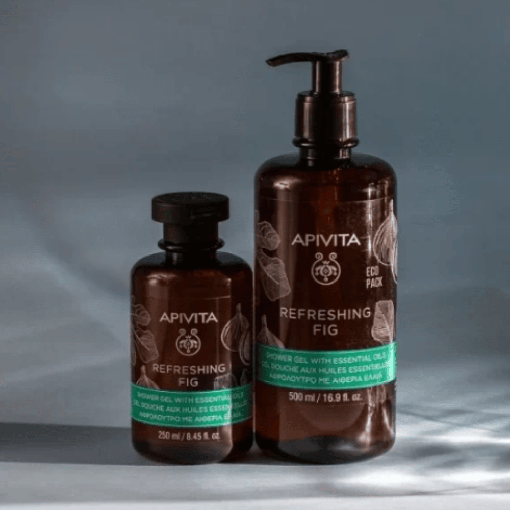 Apivita Refreshing Fig Shower Gel with Essential Oils Ecopack 500ml