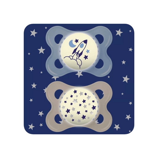 Mam Night 2-6M Soother 2Pk - Boy