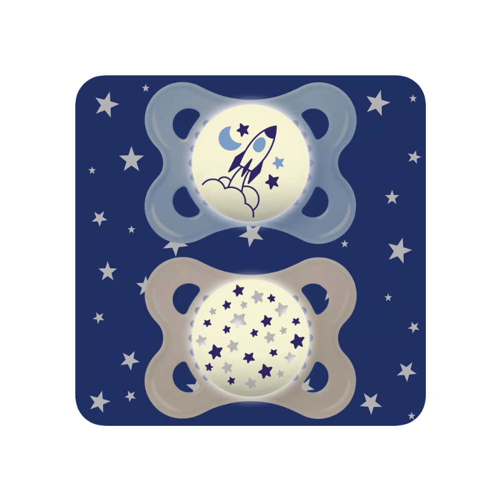 Mam Night 6+M Soother 2Pk - Boy