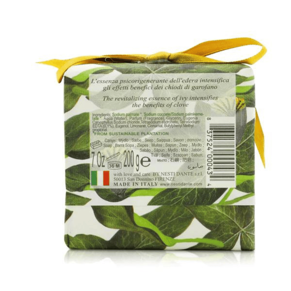 Nesti Dante Gli Officinali  Ivy & Clove Soap 200g Back