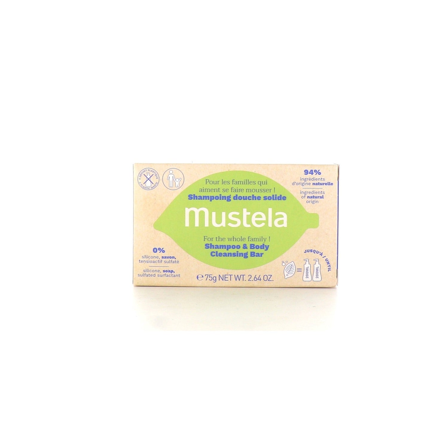 Mustela Solid Shampoo and Body Cleansing Bar 75gr