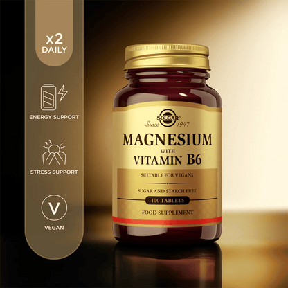 Solgar Magnesium With Vitamin B6 Tablets 100's