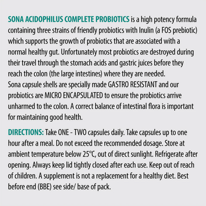 Sona AcidoPhilus Complete  60 Caps