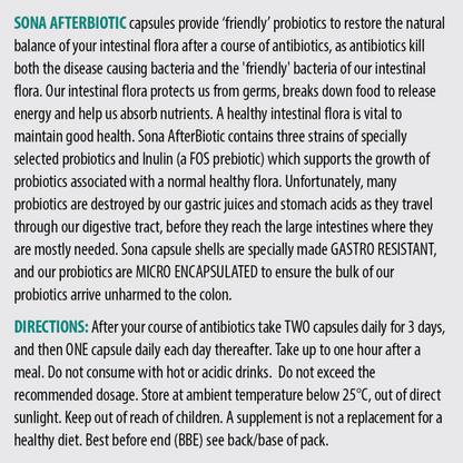 Sona AfterBiotic - 7 Day Course 10 Caps