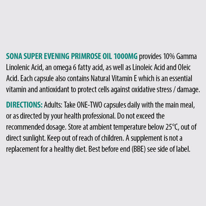 Sona Evening Primrose Oil 1000mg 30 Caps