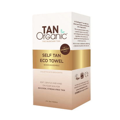 Tan Organic Self Tan Eco Towels 10 X 10ml (10 Pack)