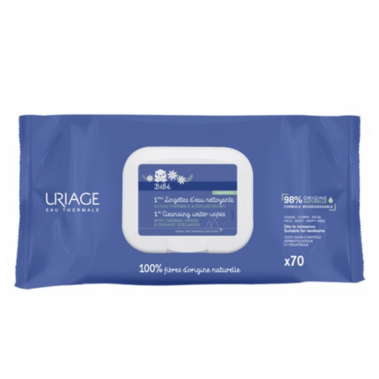 Uriage Baby's 1st Cleansing Thermal Water Wipes 70 Pack