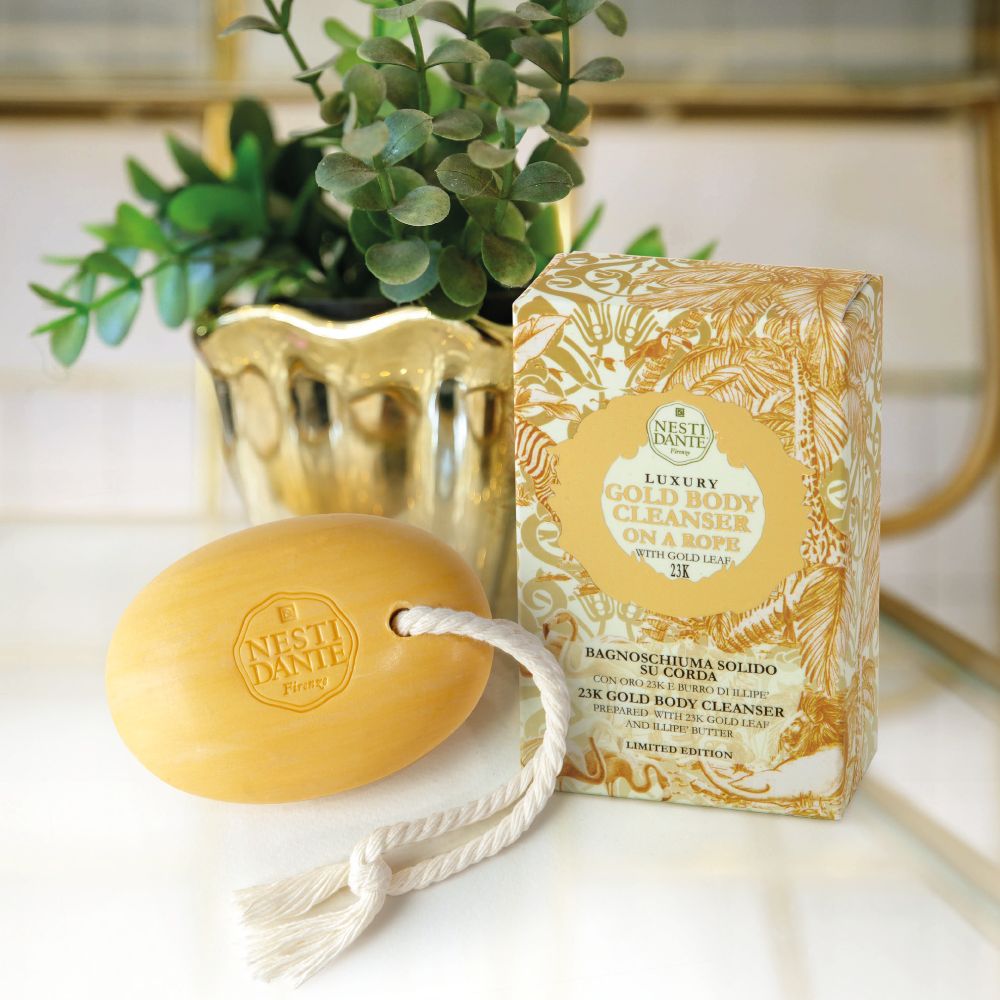 Nesti Dante-Luxury Gold Body Cleanser On a Rope 150gmCosmetics Online IE