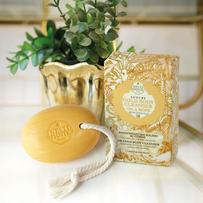 Nesti Dante-Luxury Gold Body Cleanser On a Rope 150gmCosmetics Online IE